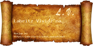 Labritz Viviána névjegykártya